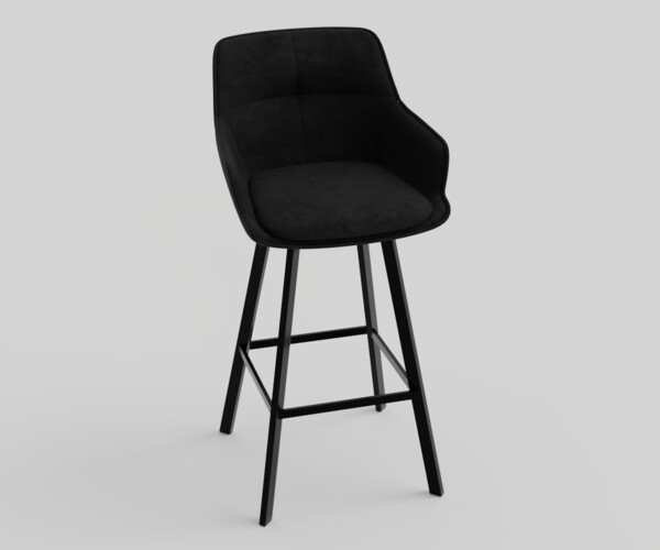 ArtStation Black Krystoffer Velvet Swivel Bar Stools Resources
