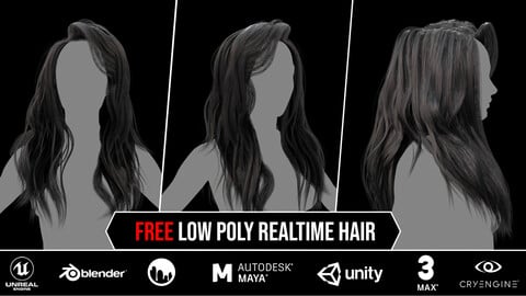 FREE Low Poly Realtime Hair + Tutorial