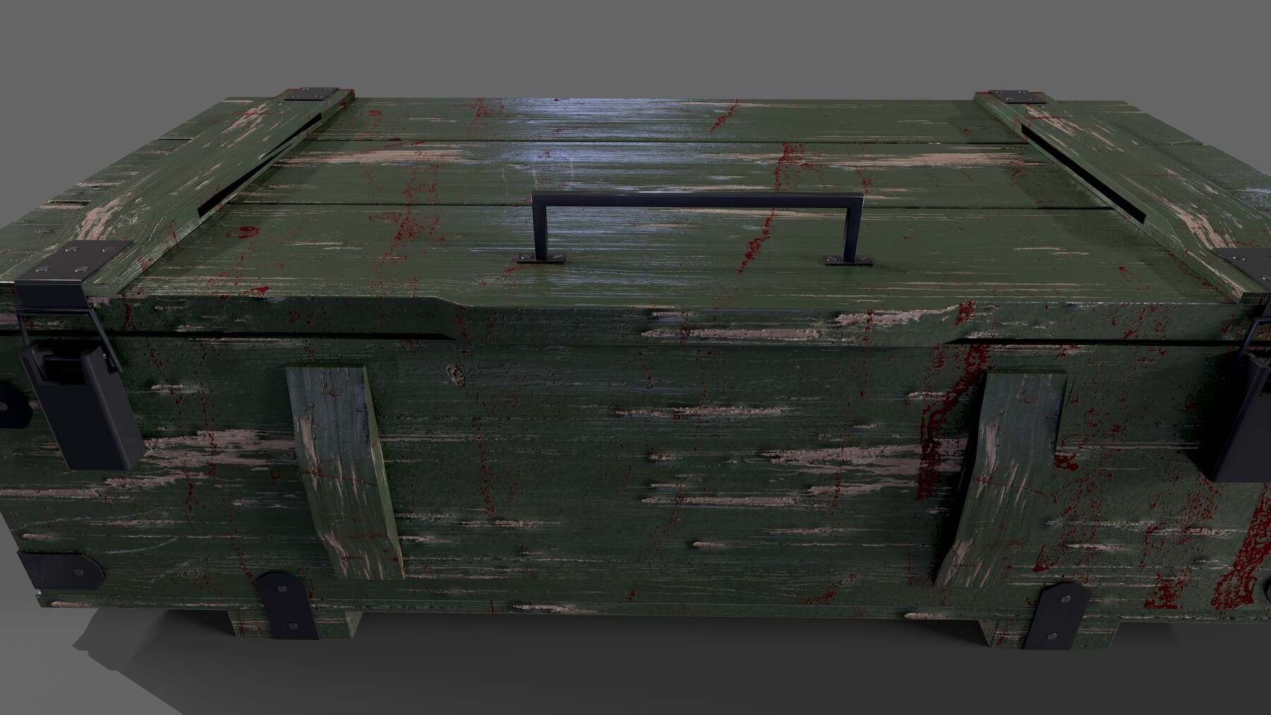 3D model WWII Set of Ammo Boxes VR / AR / low-poly