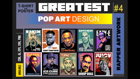 GREATEST POP ART DESIGNS - RAPPER ARTWORKS THEME part 4