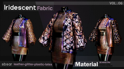 Iridescent fabric- Puffer Seamless Pattern- Leather- plastic- SBSAR -custom color -custom fabric texture -4K -VOL 06