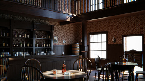 Western Saloon Interior