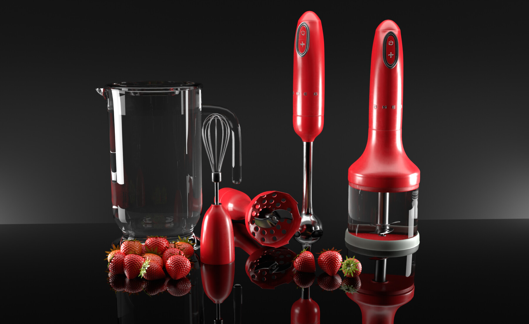 smeg hand blender hb f02 3D model