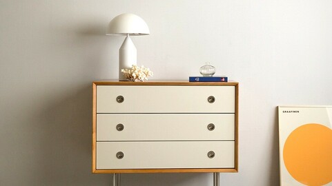 Martin solid wood 3 tier chest of drawers