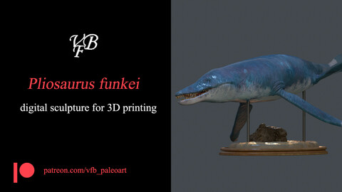 Pliosaurus funkei for 3D printing