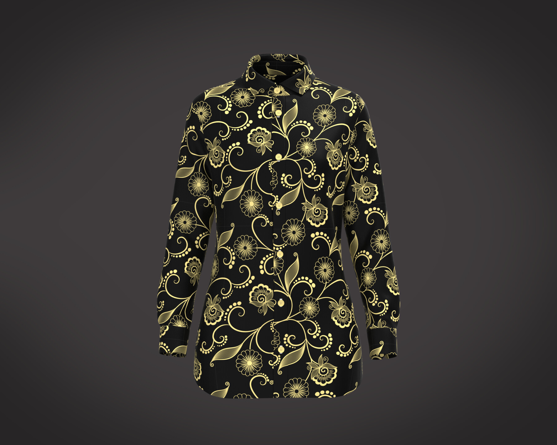 ArtStation - Ladies Long Sleeve Gold Print Shirt | Resources