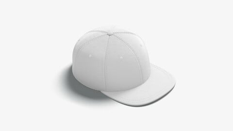 Snapback Cap white headwear with flat visor