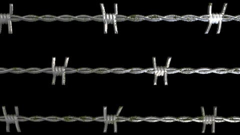 Barbed Wire Fence PBR Material BUNDLE ( 30 Pcs. ) 4K