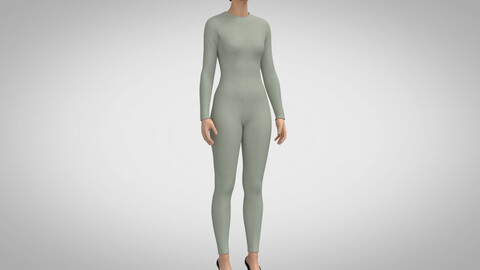 Bodysuit - Basic, Marvelous Designer, Clo3D +fbx, obj