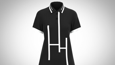 Ladies Black Polo Tops