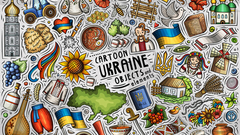 Ukraine Cartoon Vector Clipart