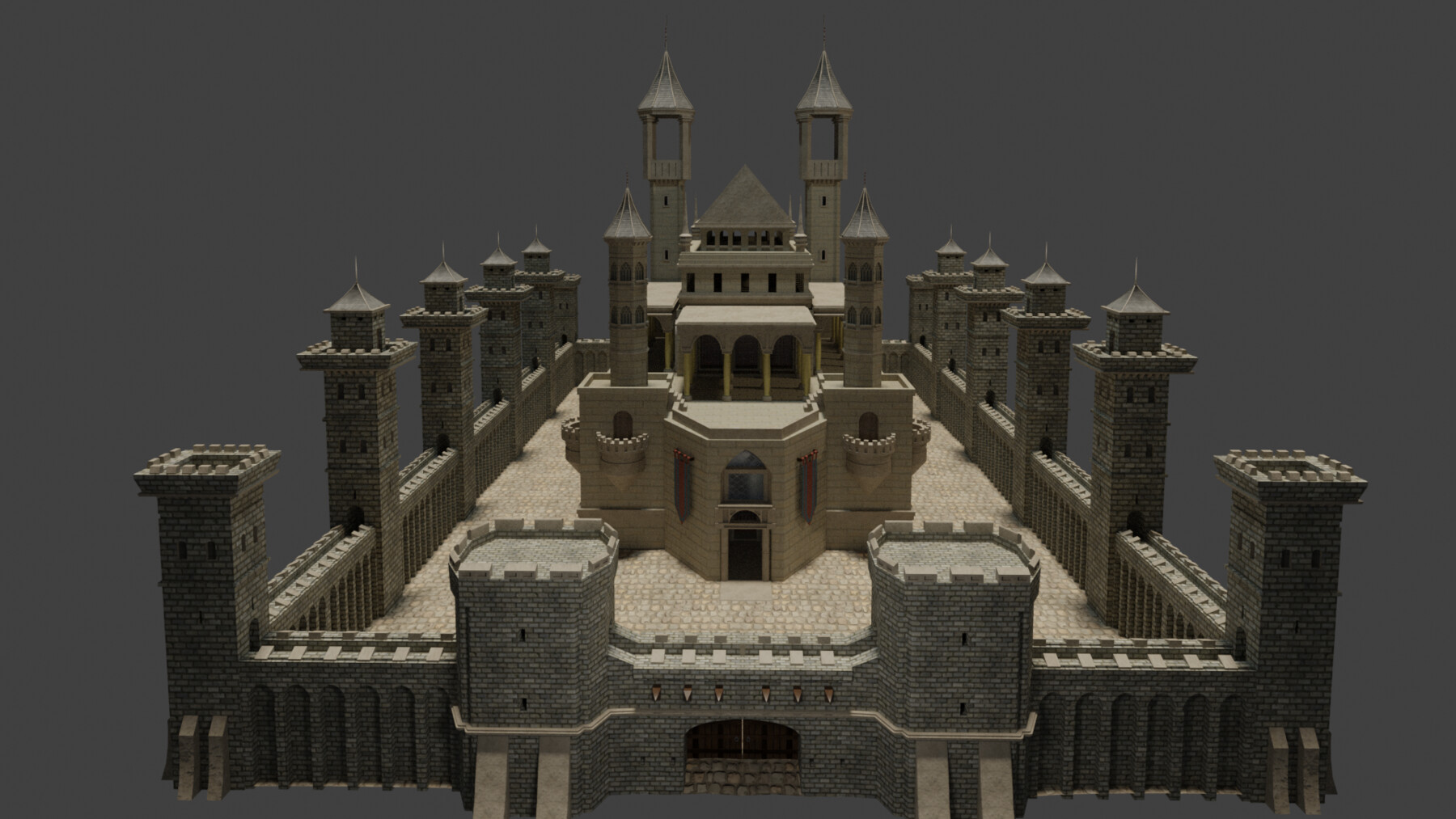 ArtStation External Medieval Castle Game Assets