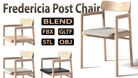 3 model of Fredericia Post Chair