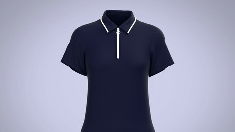 Ladies Blue Polo