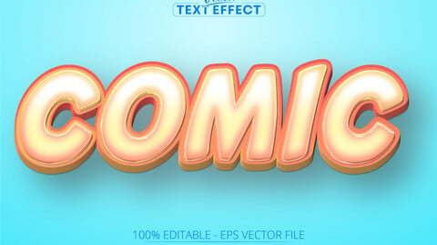 Cartoon text effect, editable comic text style