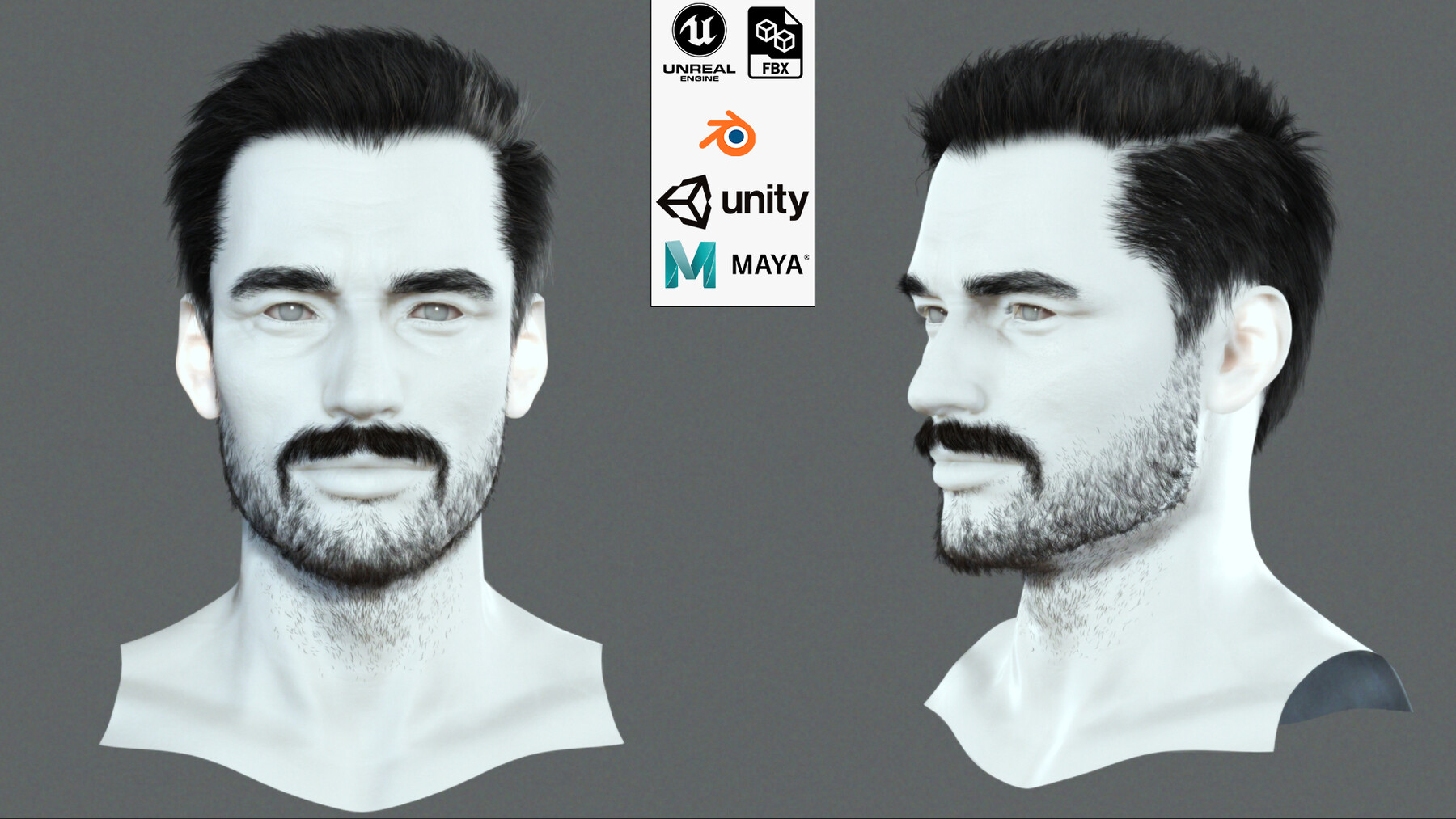 ArtStation - Realistic Hair Beard brows mustache Card p1 | Game Assets ArtStation - Realistic Hair Beard brows mustache Card p1 | Game Assets