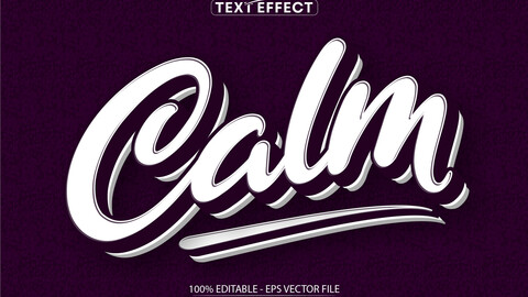 Calm text effect, editable minimalistic text style