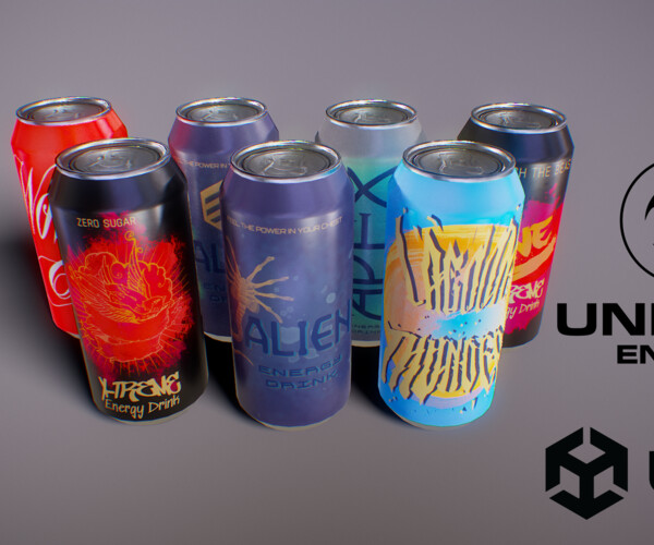 ArtStation PBR Energy Drink Collection Game Assets