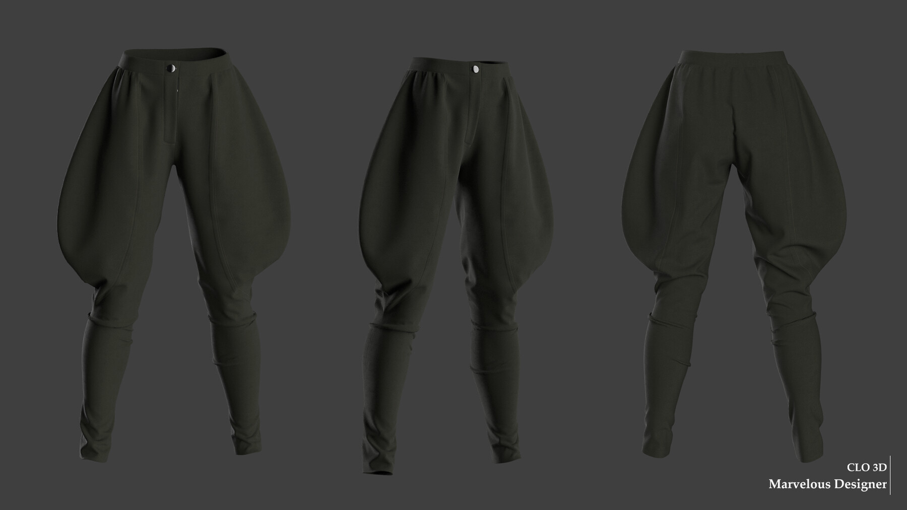 ArtStation - Female pants / Marvelous Designer/Clo3D project file + OBJ ...