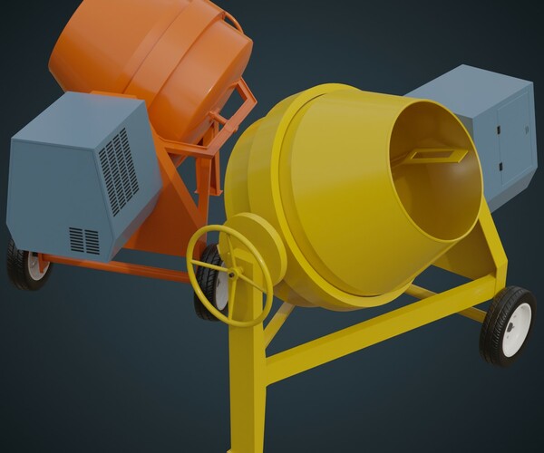 ArtStation Concrete Mixer 2A Game Assets