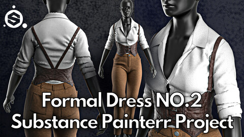 Female Formal Dress No.2 : Substance Painter Project