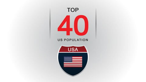 TOP 40 US POPULATION OF USA