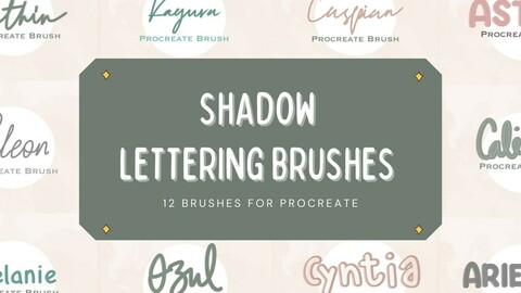 Shadow Lettering Procreate Brush Bundle