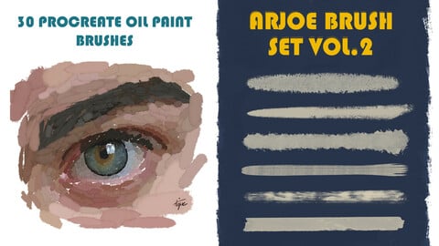 Arjoe Brush Set VOL 2. Oil paint brush for PROCREATE