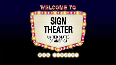 50 ICON THEATER SIGN USA