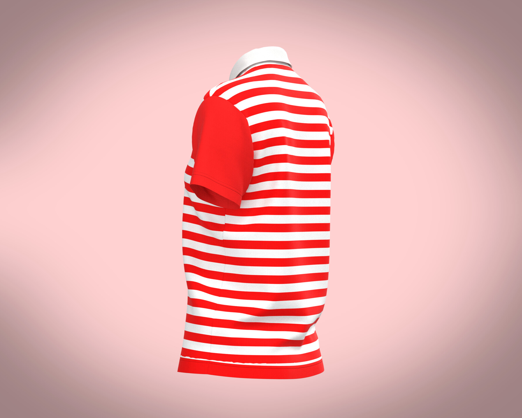 ArtStation - Ladies Red Striped Polo | Resources