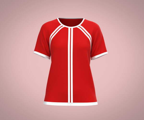 ArtStation - Ladies Red T Shirt | Resources