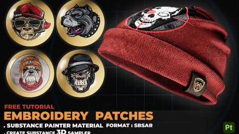 Embroidery Patches for substance painter