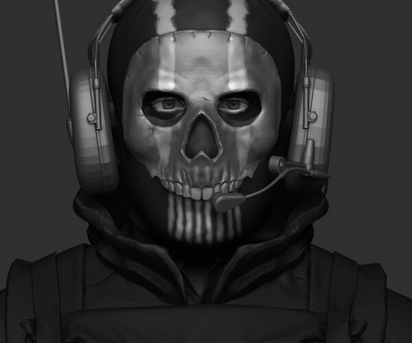 ArtStation - Ghost's mask - Call of Duty: Ghost