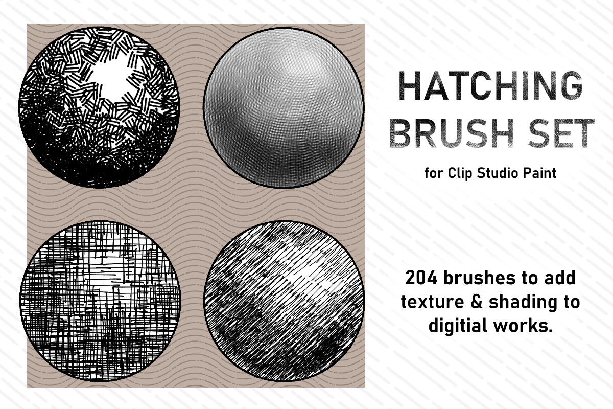 ArtStation - Hatching Set for Clip Studio Paint | Brushes