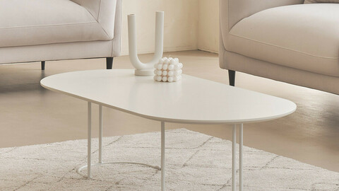 Flat Living Oval Sofa Living Room Table 1200