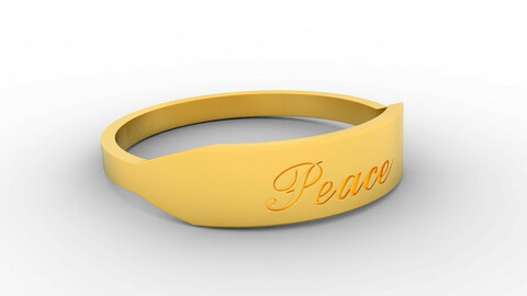 Peace Ring Female Gold