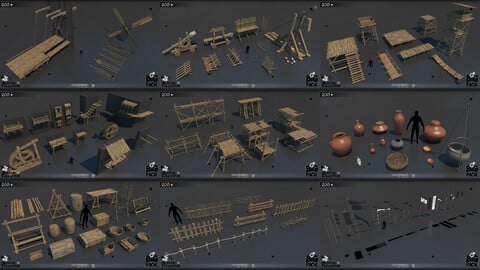 Medieval Collection 3D Model 200+