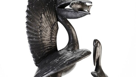 Pelican statues 3D model