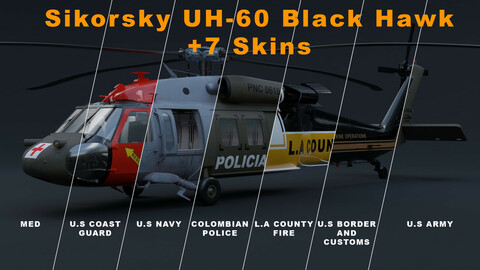 Sikorsky UH-60 BlackHawk +7 Skins