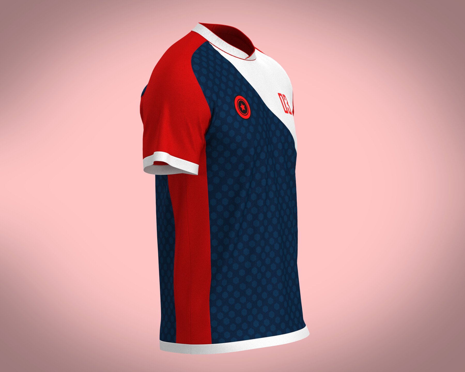 ArtStation - Soccer Red & Blue Jersey Player-03