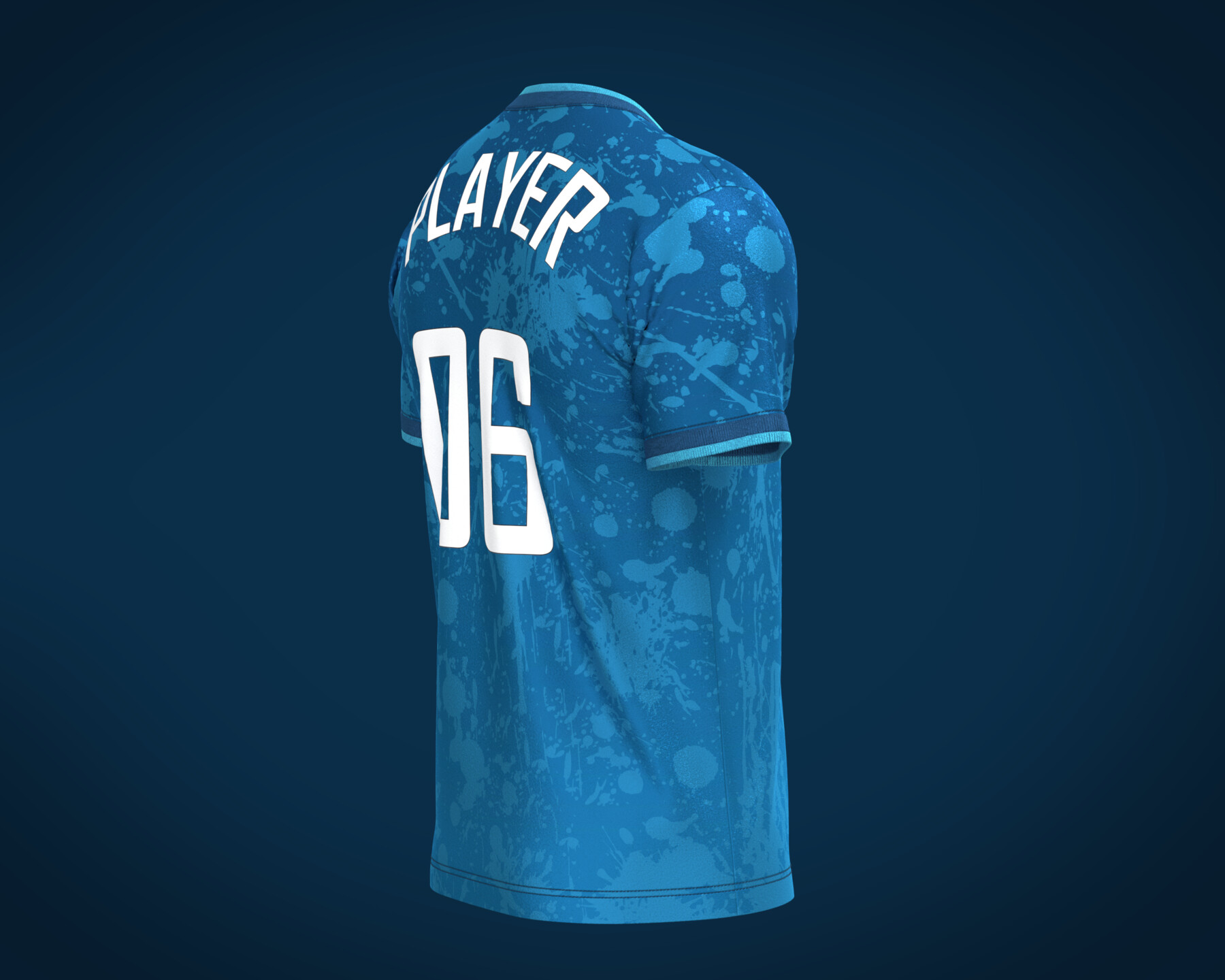 ArtStation - Soccer Dark Blue jersey Player-06