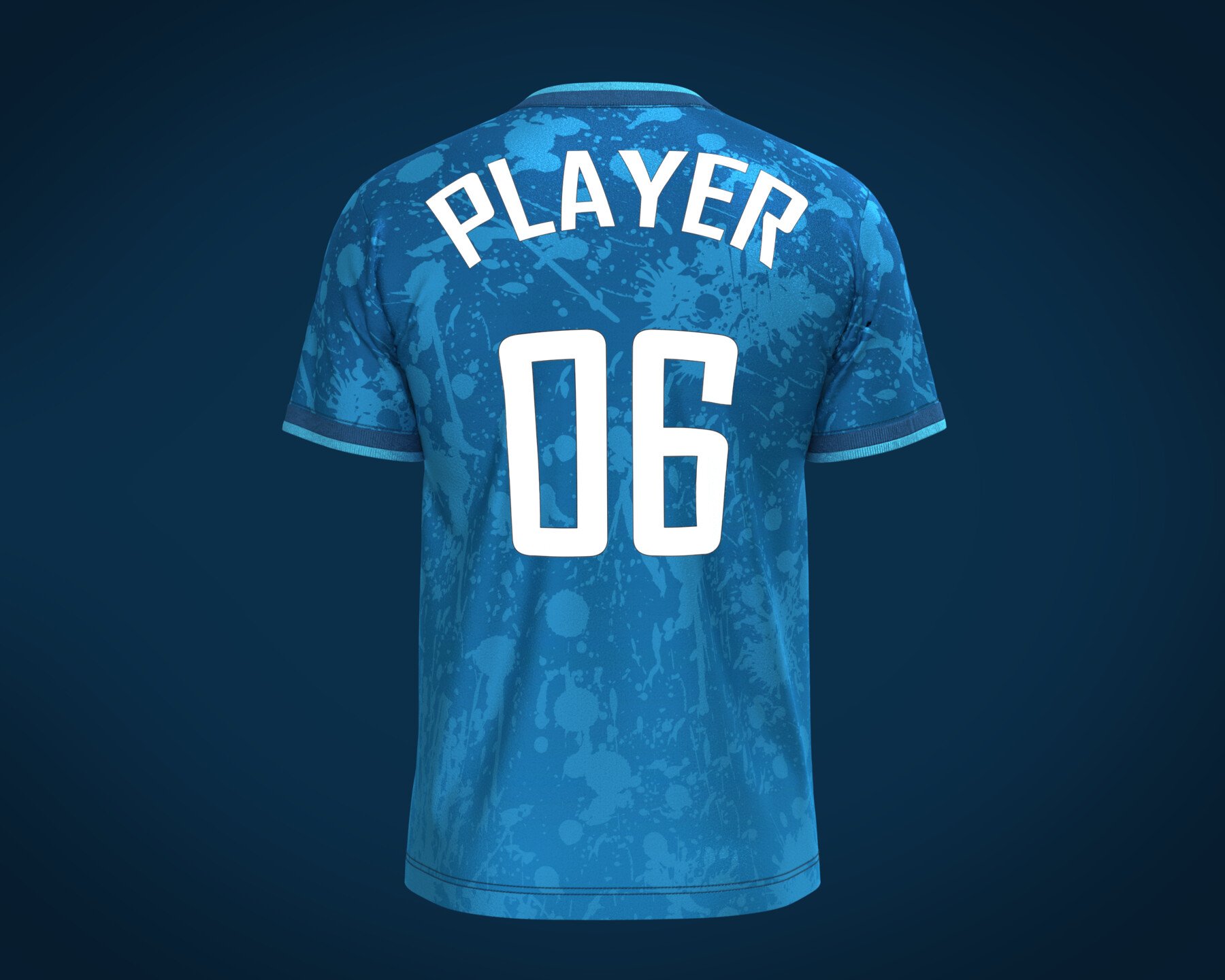 ArtStation - Soccer Dark Blue jersey Player-06