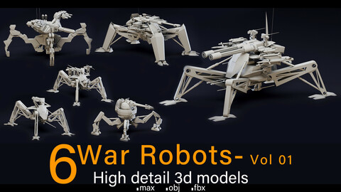 6 War Robots- Vol 01- High detail 3d models
