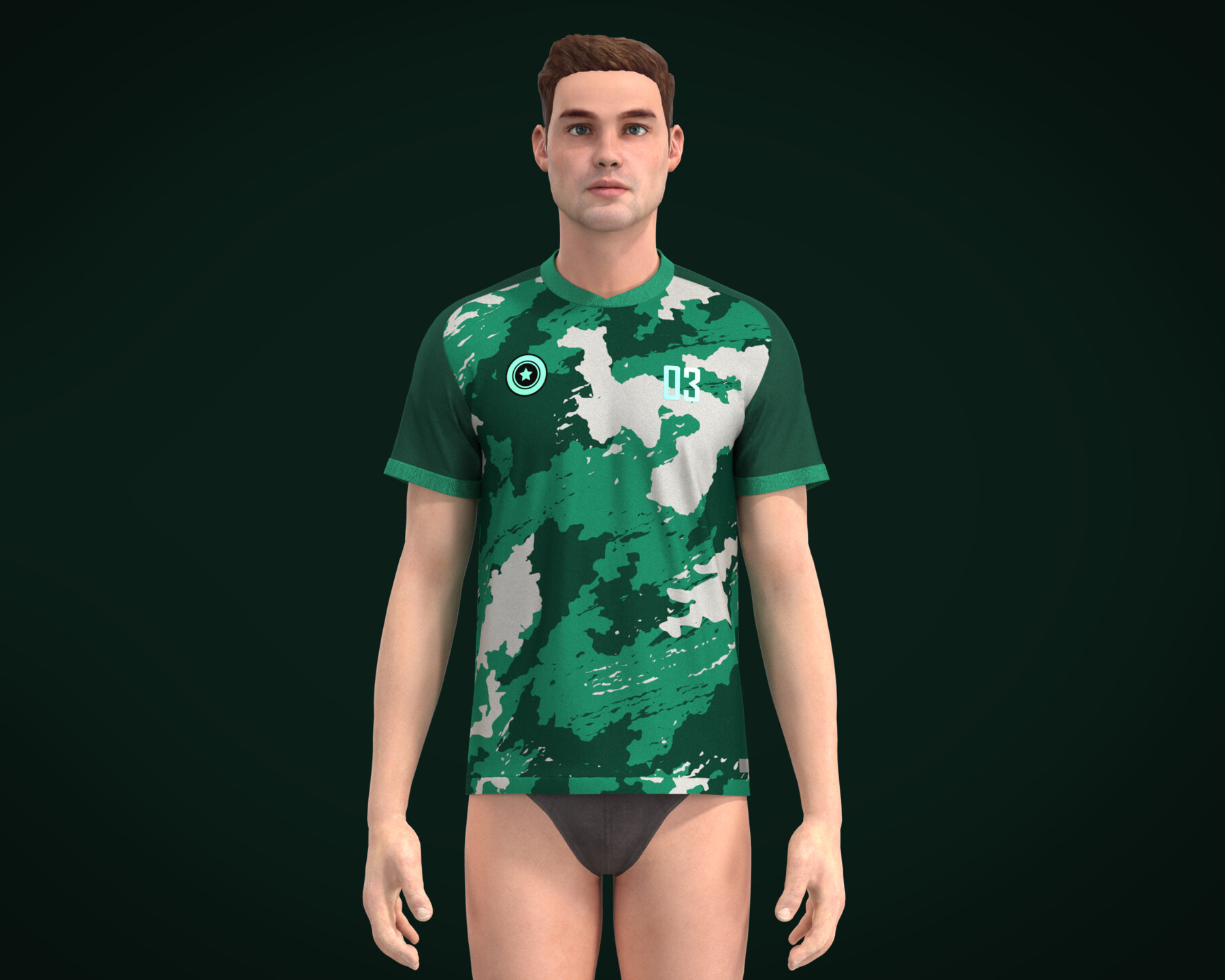 ArtStation - Soccer Camo Jersey Player-08