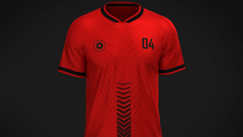Soccer Red Jersey Player-04