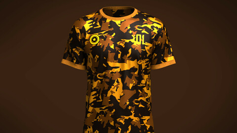 Soccer Yellow Jersey Player-01