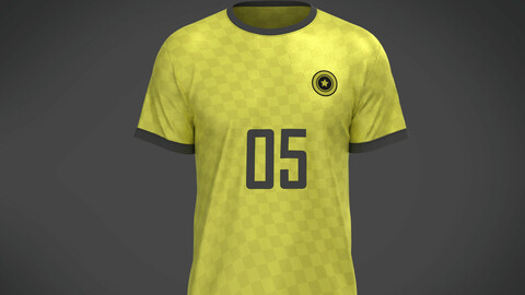 Soccer Yellow Jersey Player-05