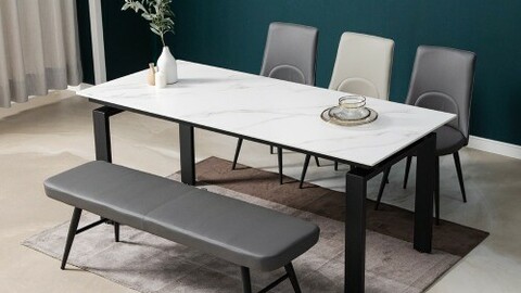 Luce 6 seat 12T ceramic dining table