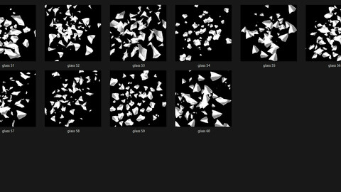 Broken Glass Displacement And Alpha Patterns PNG And JPG 2K Size
