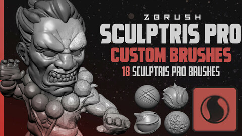 Sculptris Pro Custom Brushes: ZBrush Sculptris BrushSet